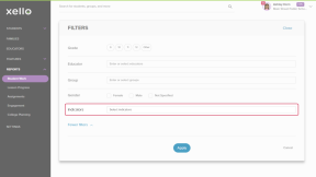 Page shows available report filters, including Indicator and Indicator Status.
